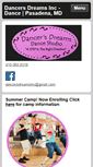 Mobile Screenshot of dancersdreamsinc.net